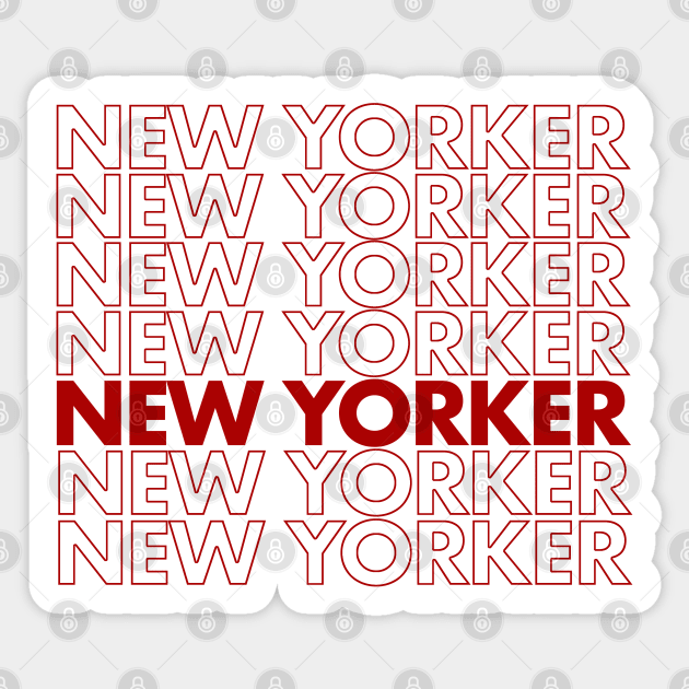 New Yorker Bag Sticker by PopCultureShirts